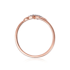 92.5 Sterling Silver gold plated zirconia ring