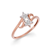 92.5 Sterling Silver gold plated zirconia ring