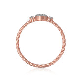 92.5 Sterling Silver gold plated zirconia ring