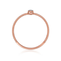 92.5 Sterling Silver gold plated zirconia ring