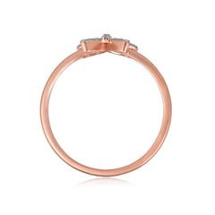 92.5 Sterling Silver gold plated zirconia ring