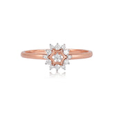 92.5 Sterling Silver gold plated zirconia ring
