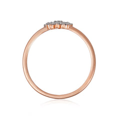 92.5 Sterling Silver gold plated zirconia ring