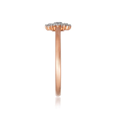 92.5 Sterling Silver gold plated zirconia ring
