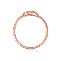92.5 Sterling Silver gold plated zirconia ring