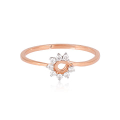 92.5 Sterling Silver gold plated zirconia ring