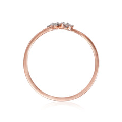 92.5 Sterling Silver gold plated zirconia ring