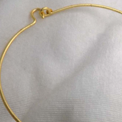 Gold Plated Statement Unique Plain Rounded Vintage Necklace Choker SKU6386