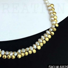 Miniature pearl beads with Charms Necklace SKU6829