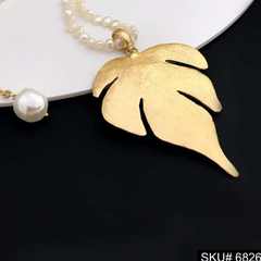 Leaf With Pearl Necklace SKU6826