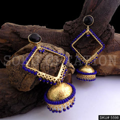 Gold plated Drop & Dangle Jhumki Earring SKU5598
