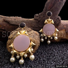 Gold plated Statement Drop & Dangle Earring SKU5614