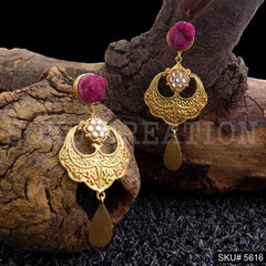 Gold plated Statement Drop & Dangle Earring SKU5616