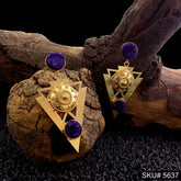 Gold plated Statement Drop & Dangle Earring SKU5637