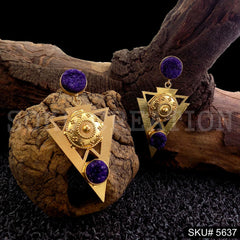 Gold plated Statement Drop & Dangle Earring SKU5637