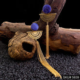 Gold plated Statement Long Drop & Dangle Earring SKU5639