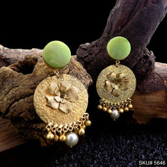 Gold plated Statement Drop & Dangle Earring SKU5646