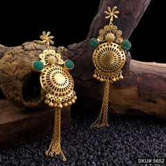 Gold plated Long Drop & Dangle Earring SKU5652