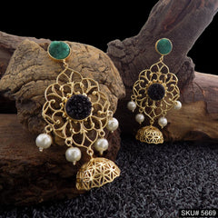 Gold plated Designer Jhumki Drop & Dangle Earring SKU5669