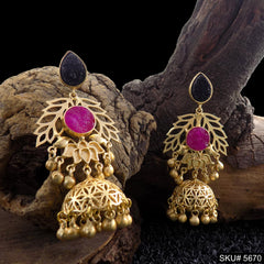 Gold plated Designer Jhumki Drop & Dangle Earring SKU5670