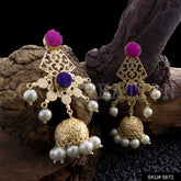 Gold plated Designer Jhumki Drop & Dangle Earring SKU5672