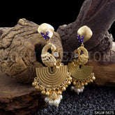 Gold plated Peacock Design Drop & Dangle Earring SKU5675