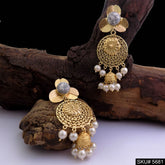 Gold plated Statement Design Drop & Dangle Jhumki Earring SKU5681