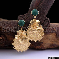 Gold plated Statement Style Drop & Dangle Earring SKU5690