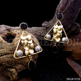 Gold plated Handmade Statement Drop and Dangle Earring SKU5709
