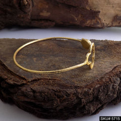 Gold Plated Statement Designer Flower Cuff SKU5715
