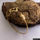 Gold Plated Statement Designer Flower Cuff SKU5715