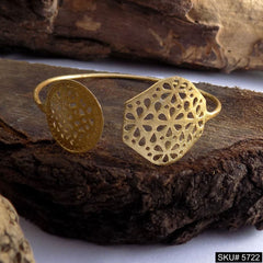 Gold Plated Statement Unique Designer Cuff SKU5722