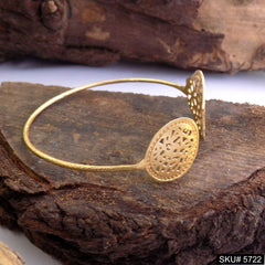 Gold Plated Statement Unique Designer Cuff SKU5722