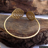 Gold Plated Statement Unique Designer Cuff SKU5722