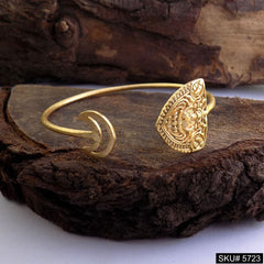 Gold Plated Statement Unique Designer Cuff SKU5723