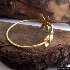 Gold Plated Flower Unique Designer Cuff SKU5724