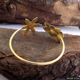 Gold Plated Flower Unique Designer Cuff SKU5724