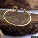 Gold Plated Spiral Statement Unique Designer Cuff SKU5725