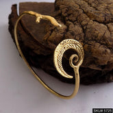Gold Plated Spiral Statement Unique Designer Cuff SKU5725
