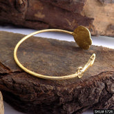 Gold Plated Natural Statement Unique Designer Cuff SKU5726