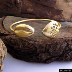 Gold Plated Natural Shell Statement Unique Designer Cuff SKU5727
