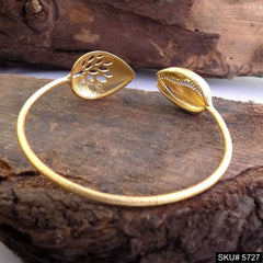 Gold Plated Natural Shell Statement Unique Designer Cuff SKU5727