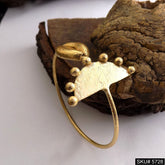 Gold Plated Natural Shell Statement Unique Designer Cuff SKU5728