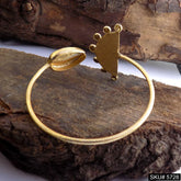 Gold Plated Natural Shell Statement Unique Designer Cuff SKU5728