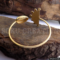 Gold Plated Natural Shell Statement Unique Designer Cuff SKU5728