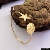 Gold Plated Unique Star Statement Designer Cuff SKU5730