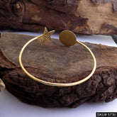 Gold Plated Unique Star Statement Designer Cuff SKU5730