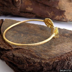 Gold Plated Unique Leaf Statement Designer Cuff SKU5733