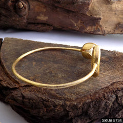 Gold Plated Unique Pearl and shell Statement Designer Cuff SKU5734