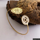 Gold Plated Unique Statement Designer Cuff SKU5735